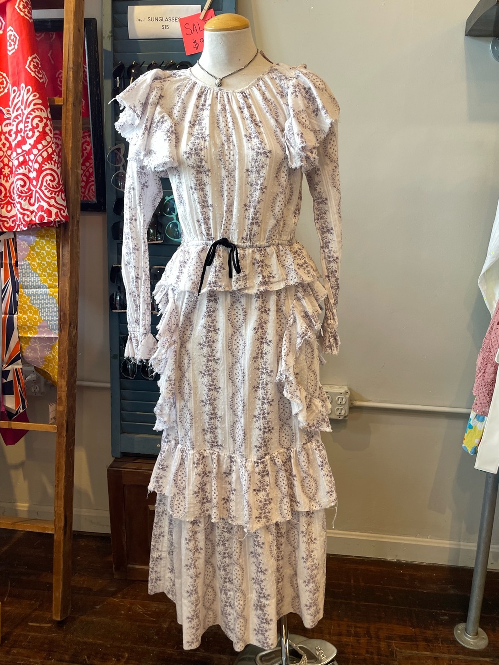 LoveShackFancy Tiered Floral Maxi Dress